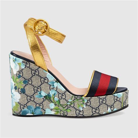 gucci platforms sandals|Gucci platform wedge sandal.